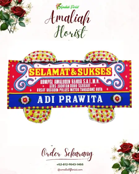 Papan Bunga Ucapan Selamat Paku Beto